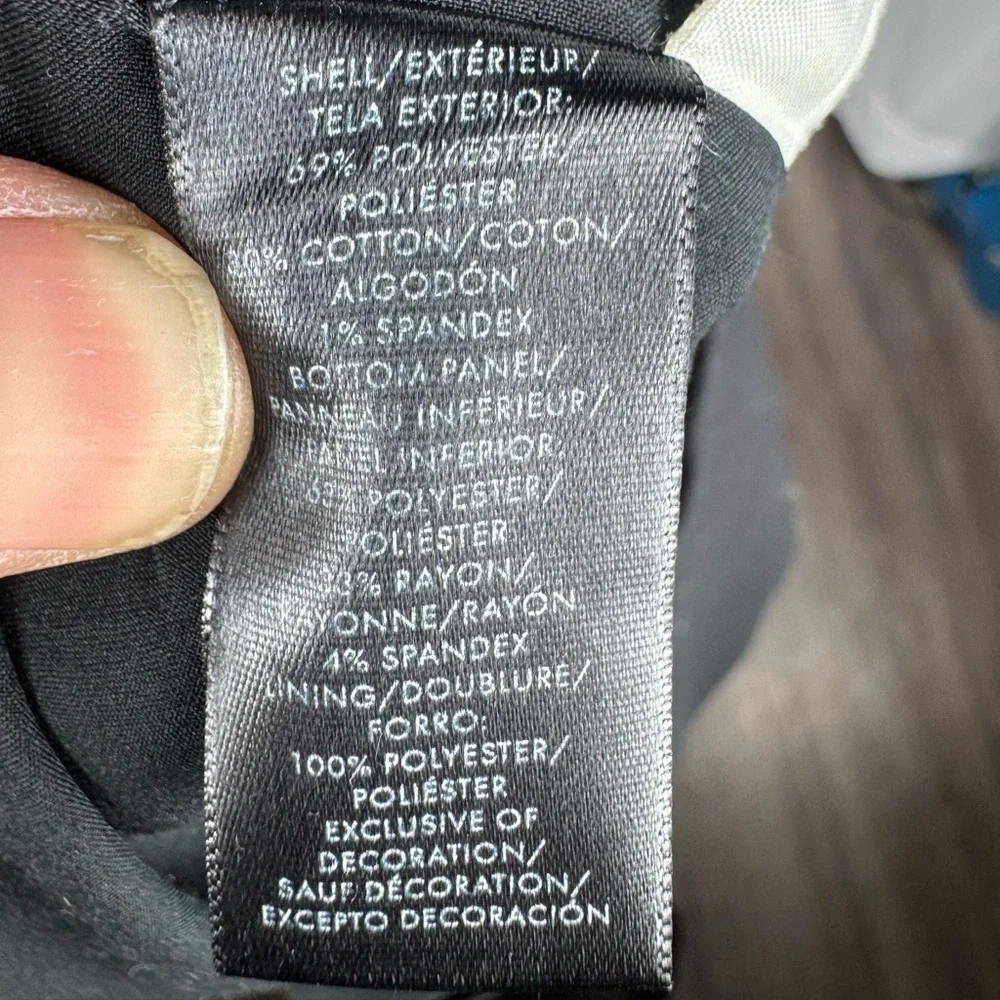 Ann Taylor Black Geometric Print Sleeveless Sheath Dress - Picture 5 of 6